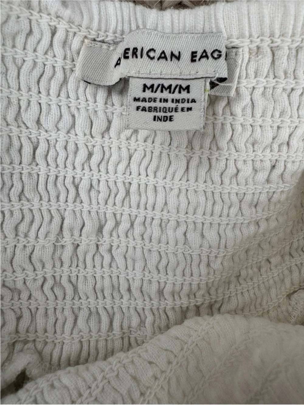 American Eagle White Eyelet Tiered Mini Skirt | Medium | Boho Cottagecore